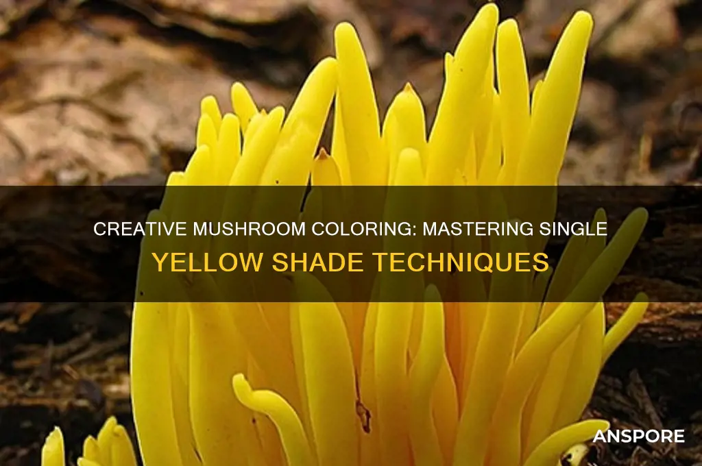 how to color in a mushroom with only 1 yellow