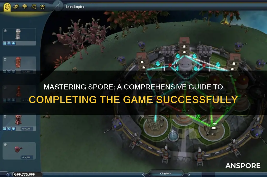 how to complete spore