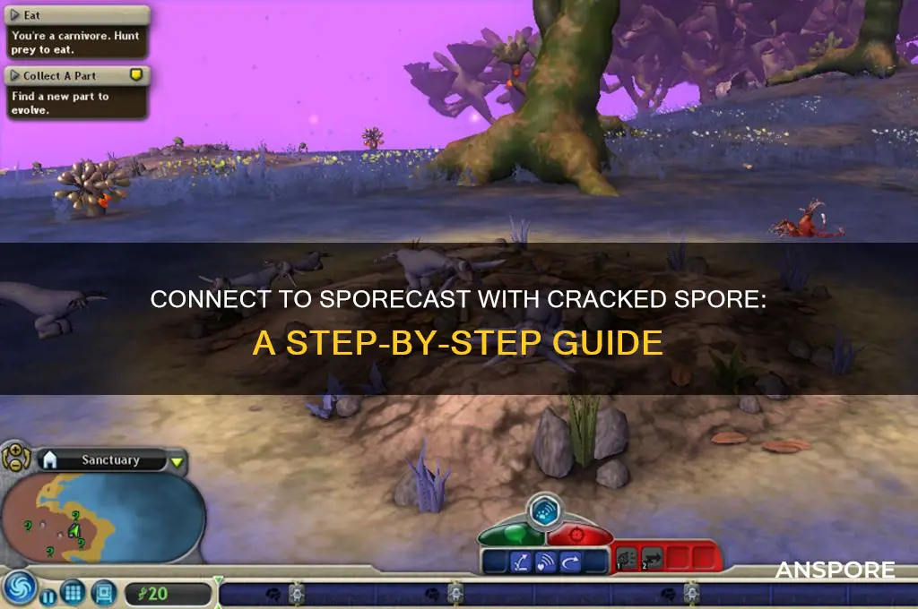 how to connect to sporecast with cracked spore