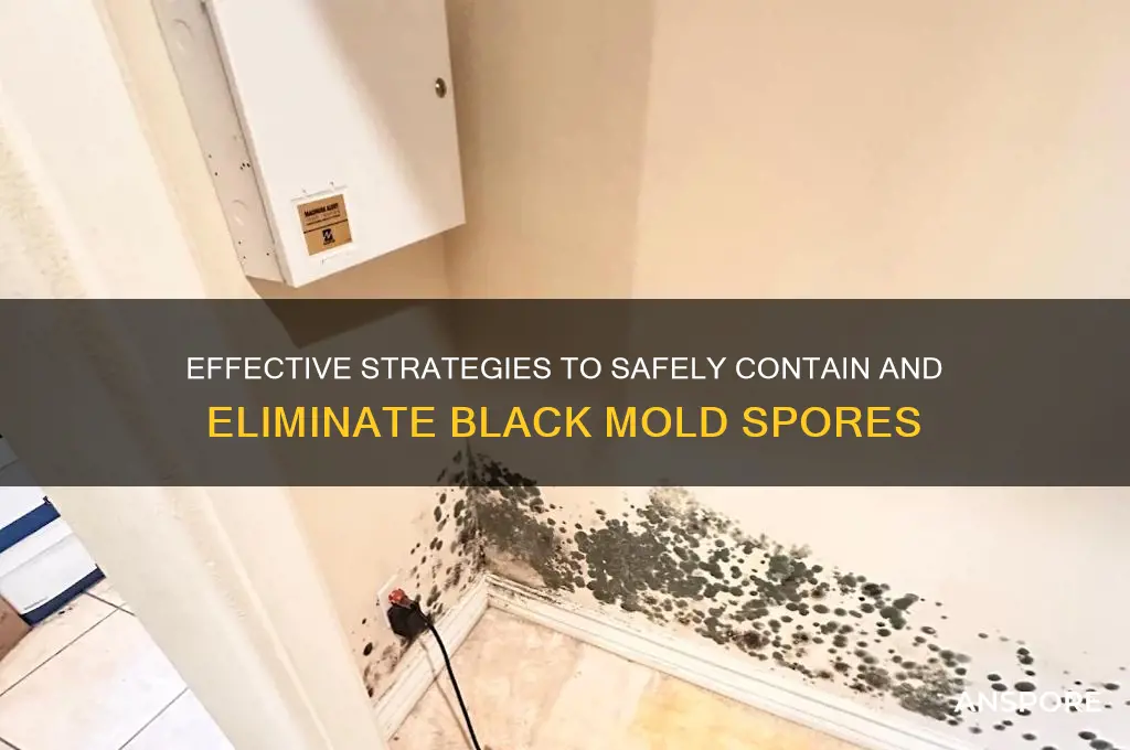 how to contain black mold spores