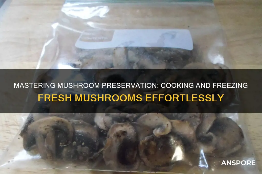 how to cook and freeze fresh mushrooms