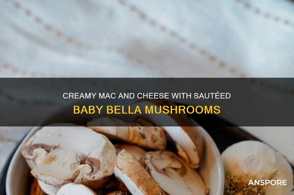 how to cook baby bella mushrooms for mac and cheese