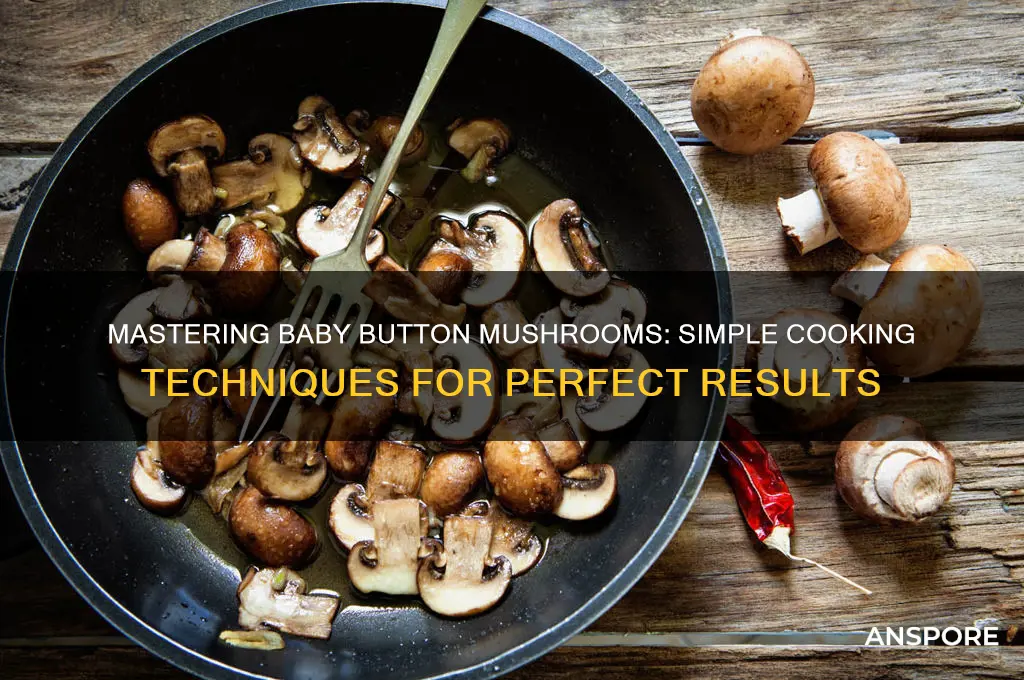how to cook baby button white mushroom
