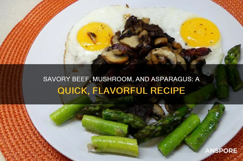 how to cook beef with mushroom and asparagus