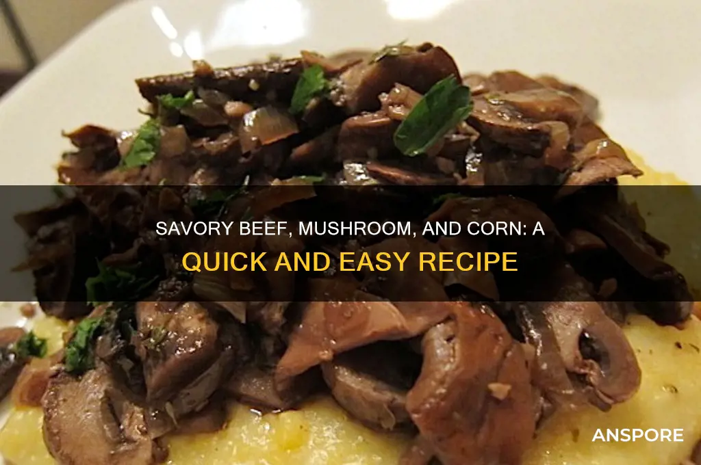 how to cook beef with mushroom and corn