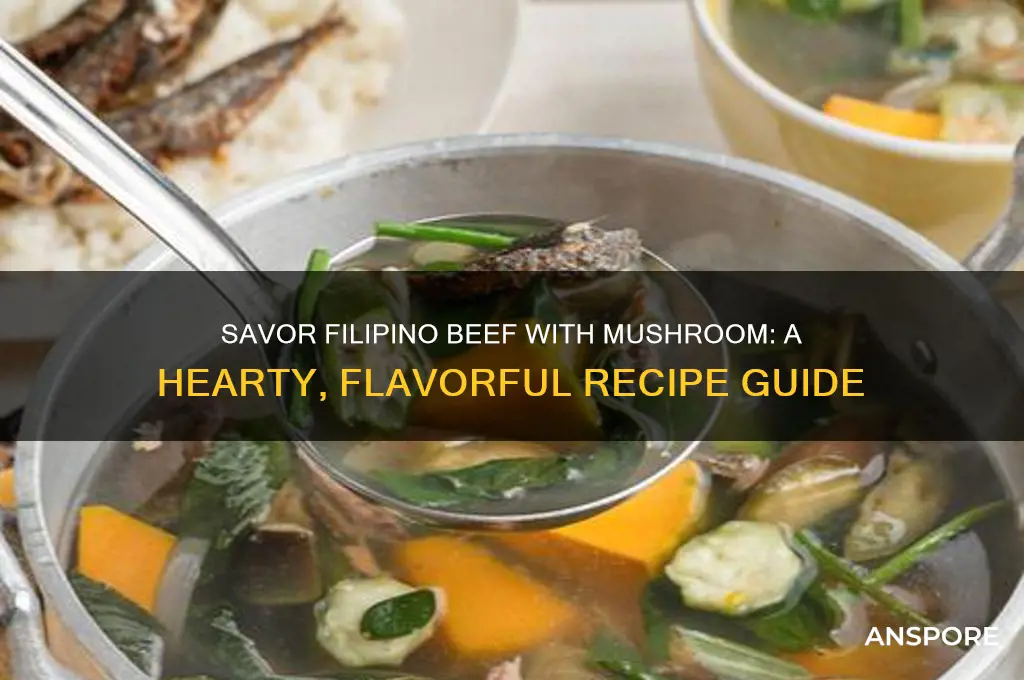 how to cook beef with mushroom filipino style