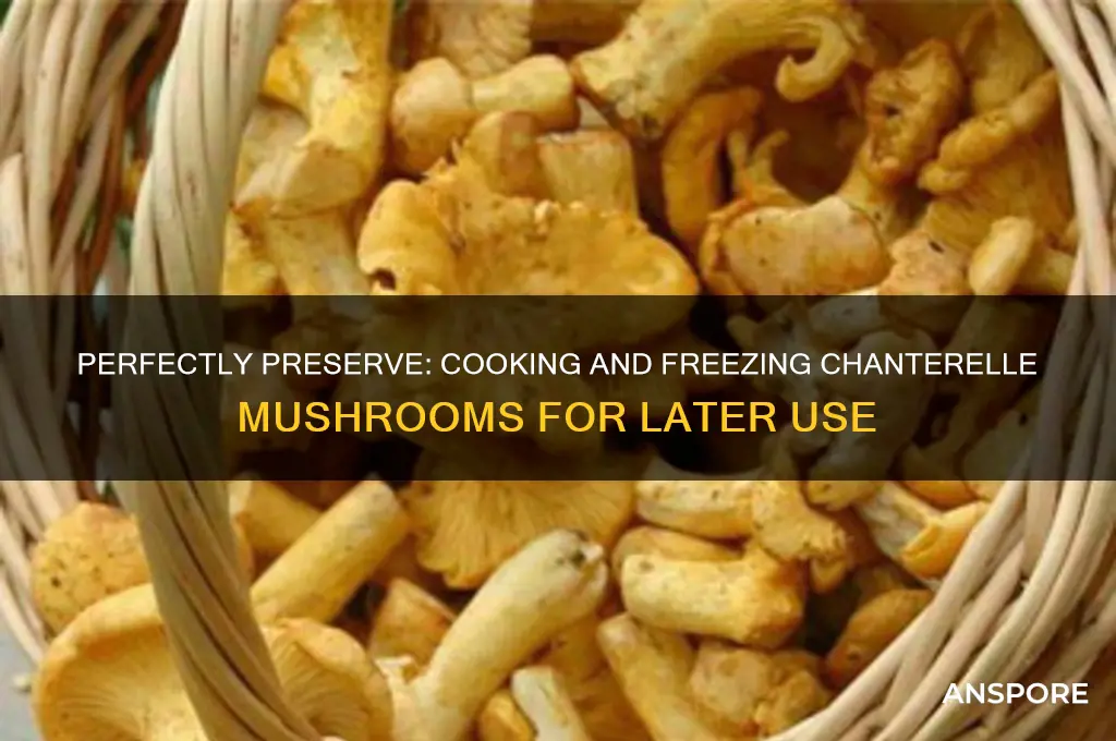 how to cook chantrel mushrooms for freezing