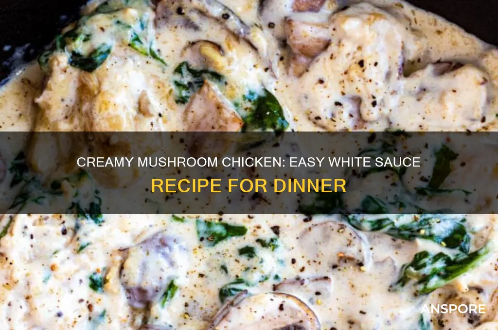 how to cook chicken with mushroom and white sauce