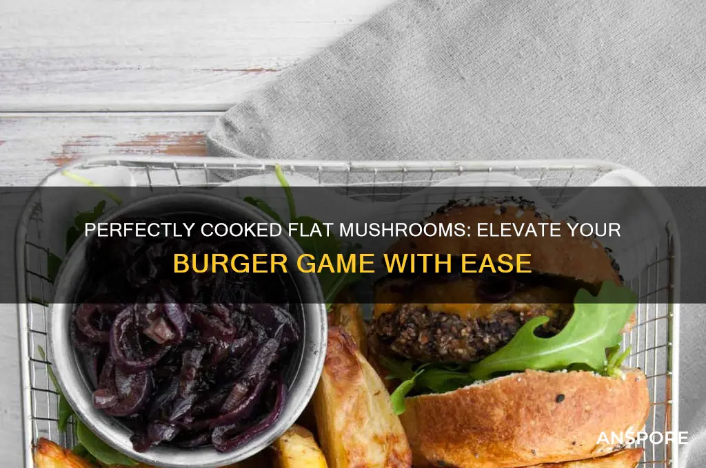 how to cook flat mushrooms for burger