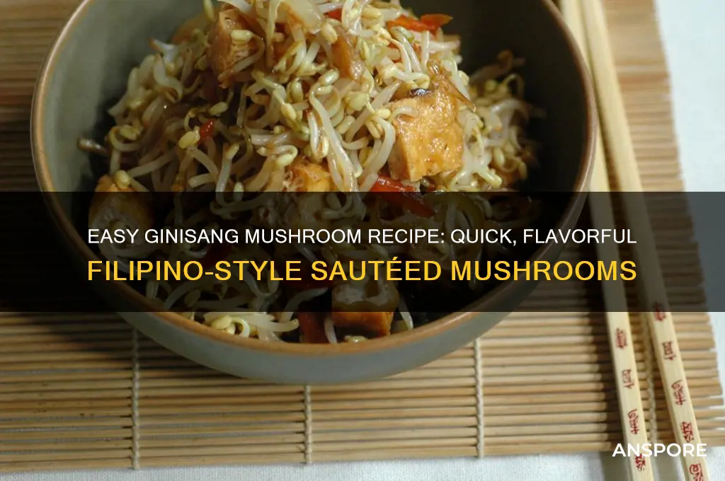 how to cook ginisang mushroom