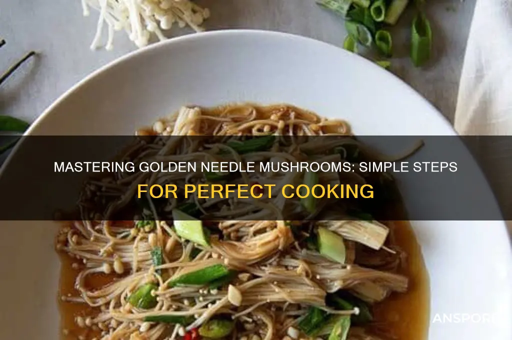 how to cook golden needle mushrooms