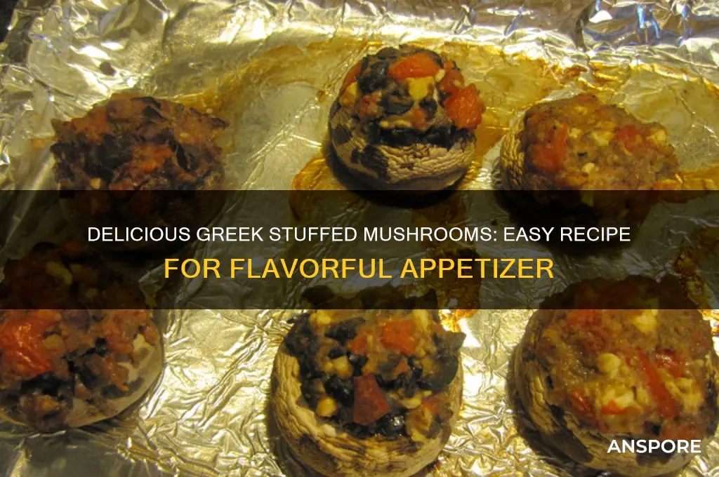 how to cook greek stuffed mushrooms