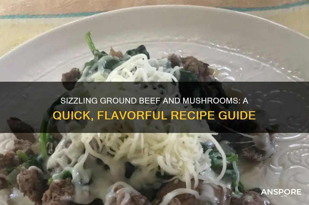 how to cook ground beef and mushrooms