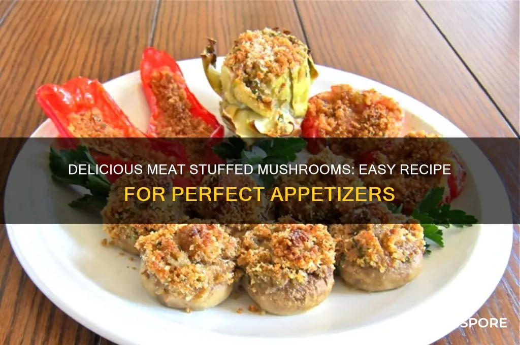 how to cook meat stuffed mushrooms
