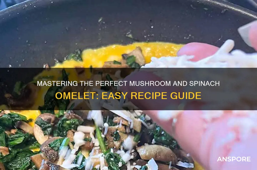 how to cook mushroom and spinach omelet