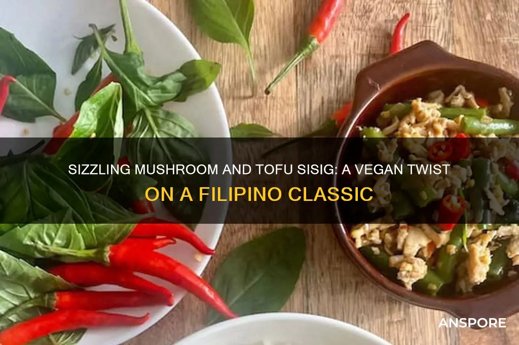 how to cook mushroom and tofu sisig