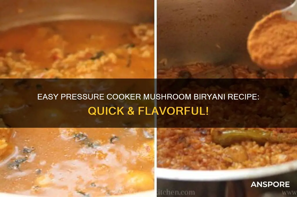 how to cook mushroom biryani in pressure cooker