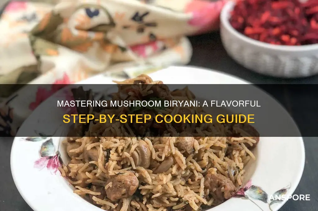 how to cook mushroom biryani