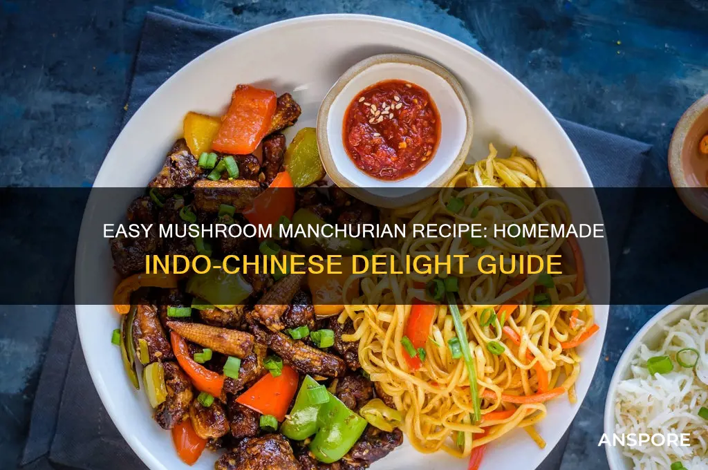 how to cook mushroom manchurian at home