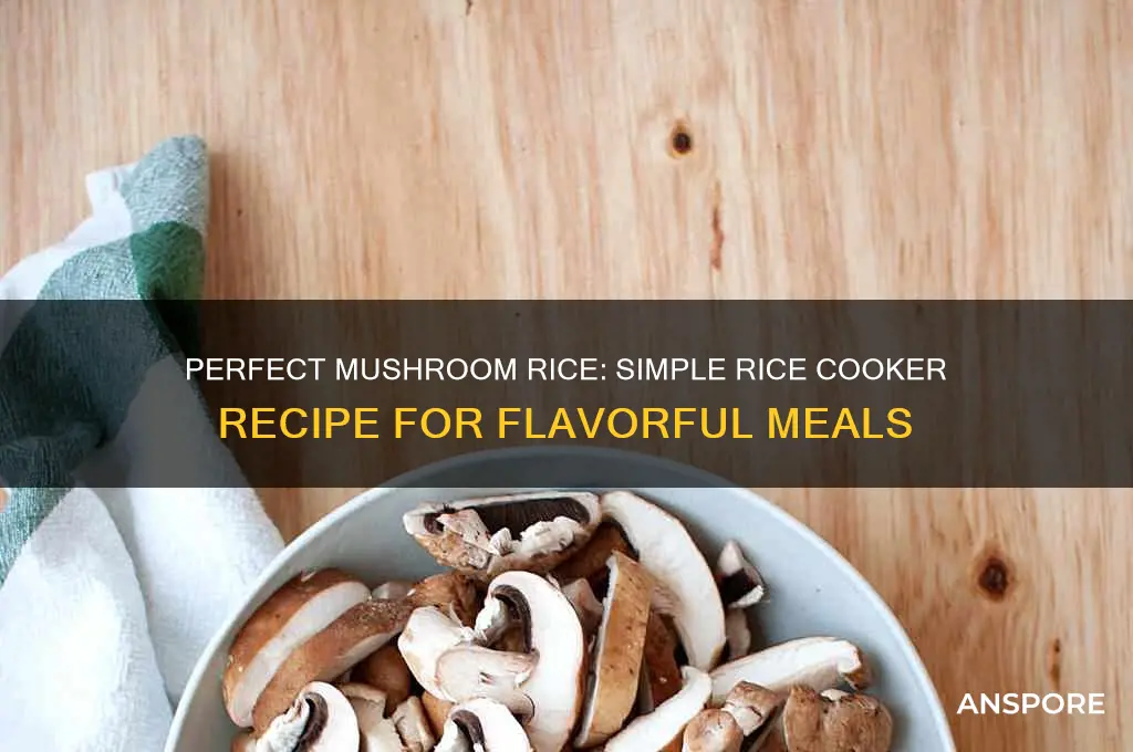how to cook mushroom rice in a rice cooker