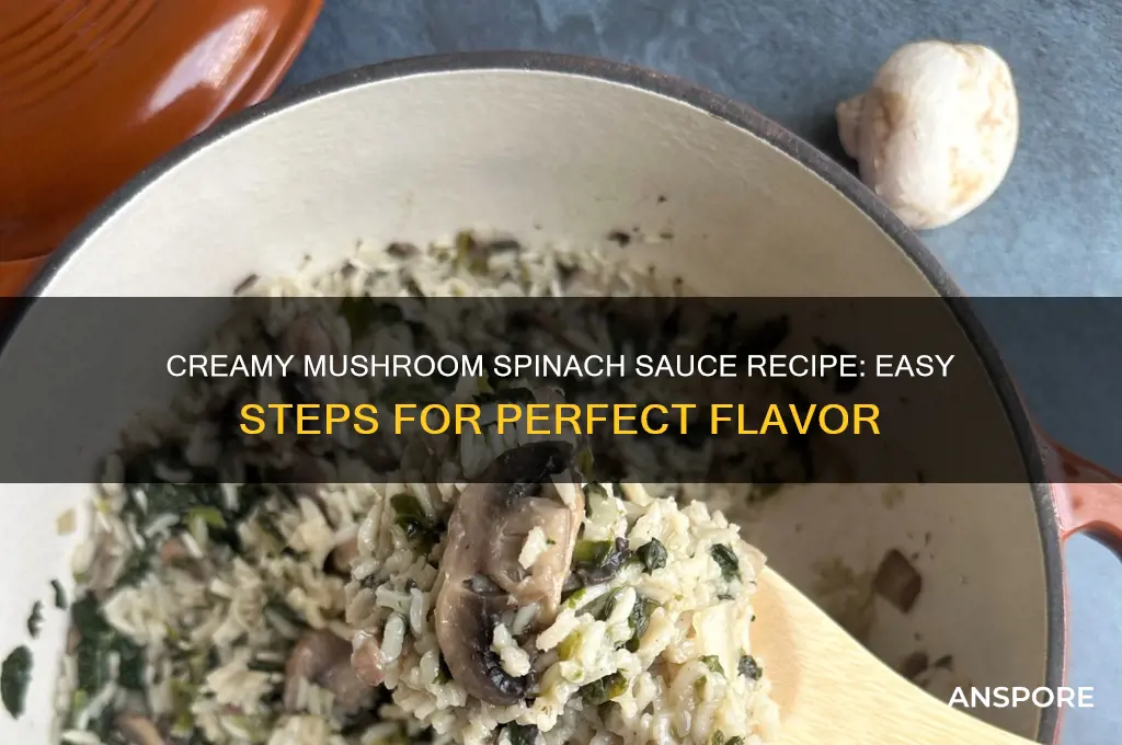 how to cook mushroom spinach sauce