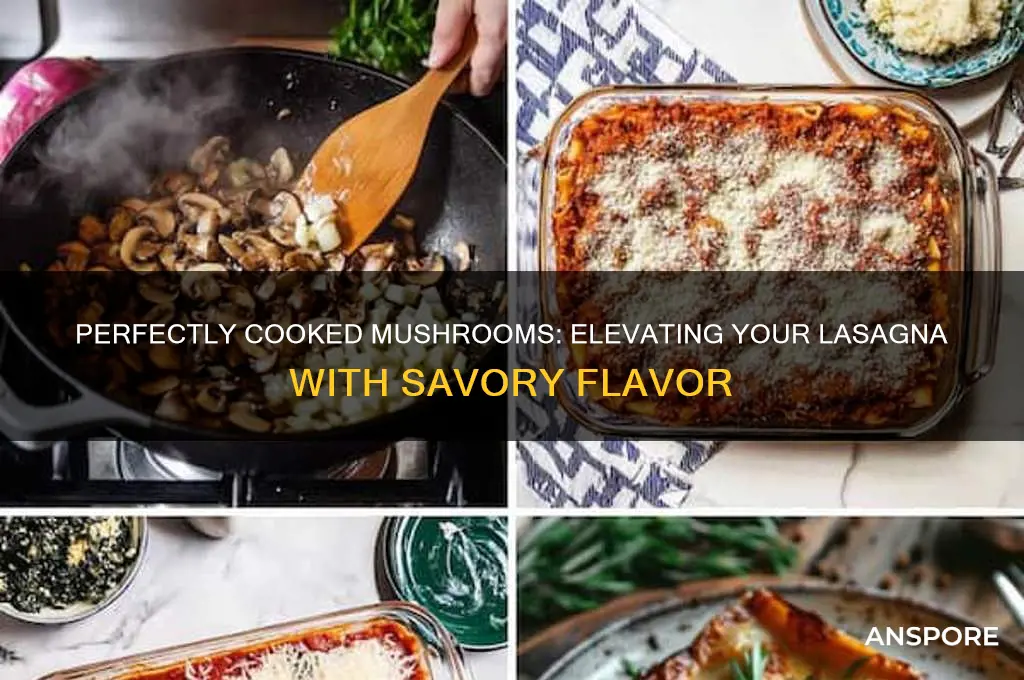 how to cook mushrooms for lasagna