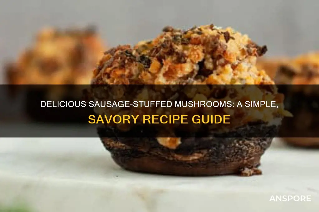 how to cook mushrooms stuffed with raw sausage