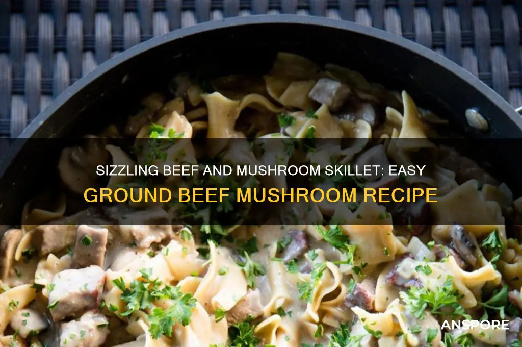 how to cook mushrooms with ground beef