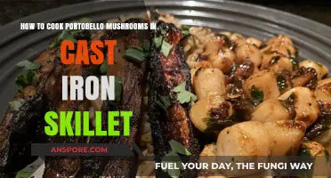 Perfectly Seared Portobello Mushrooms in a Cast Iron Skillet