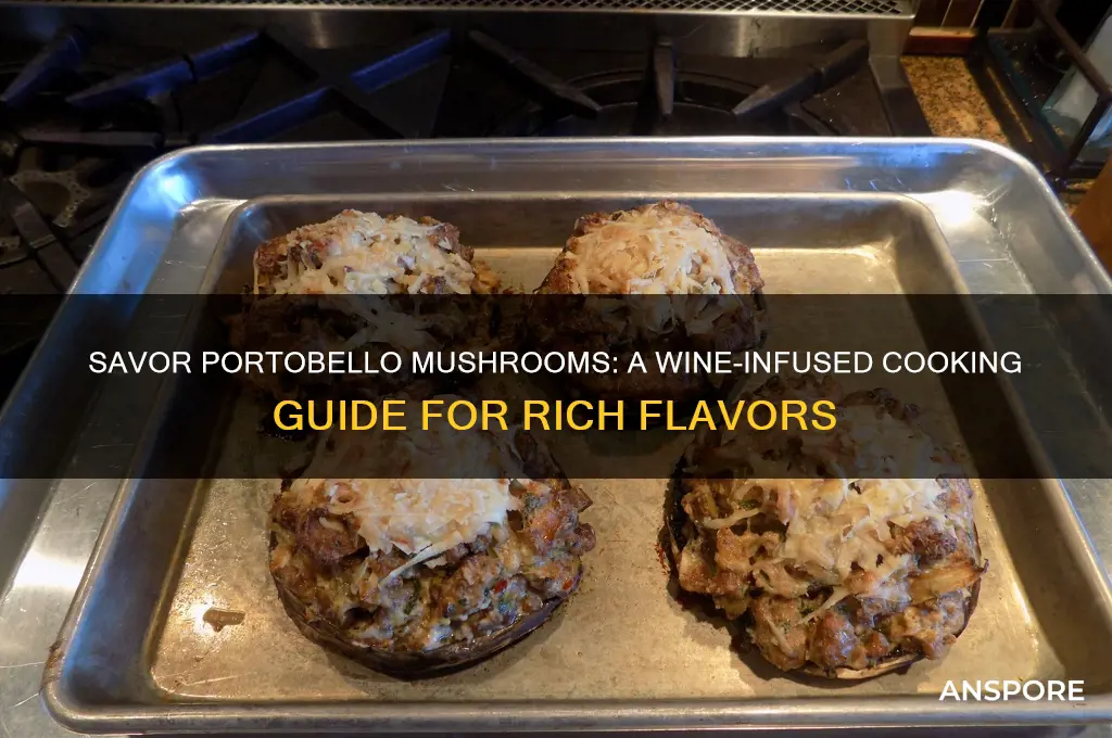 how to cook portobello mushrooms with wine