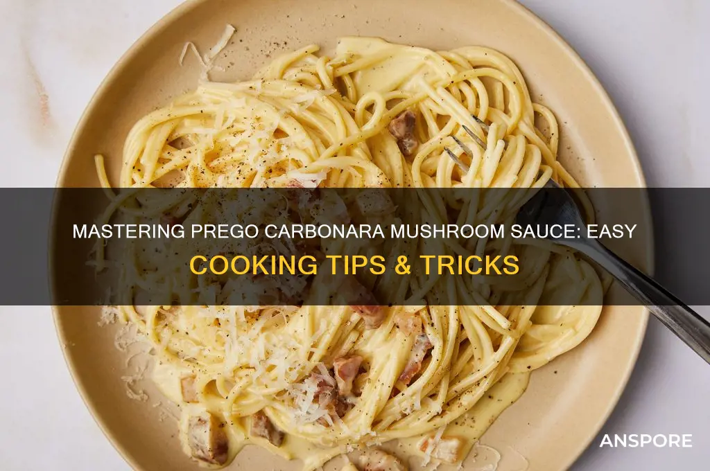 how to cook prego carbonara mushroom sauce