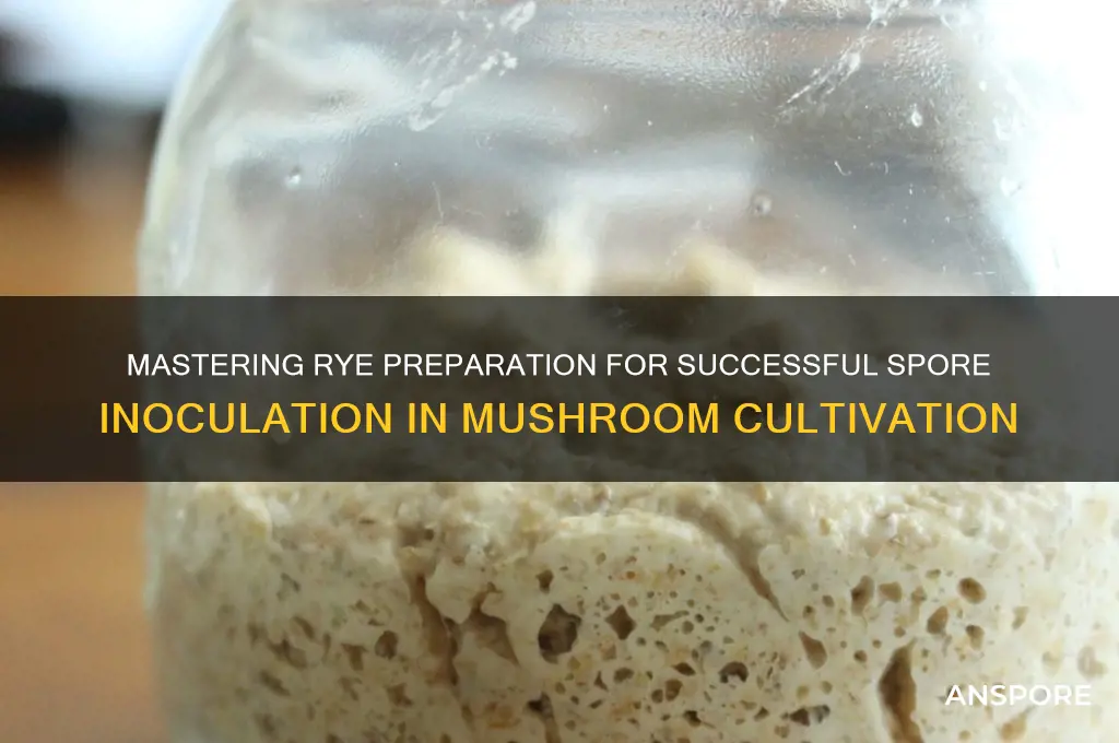 how to cook rye for spore inoculation
