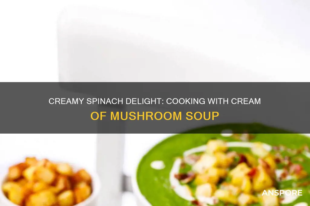 how to cook spinach with cream of mushroom soup