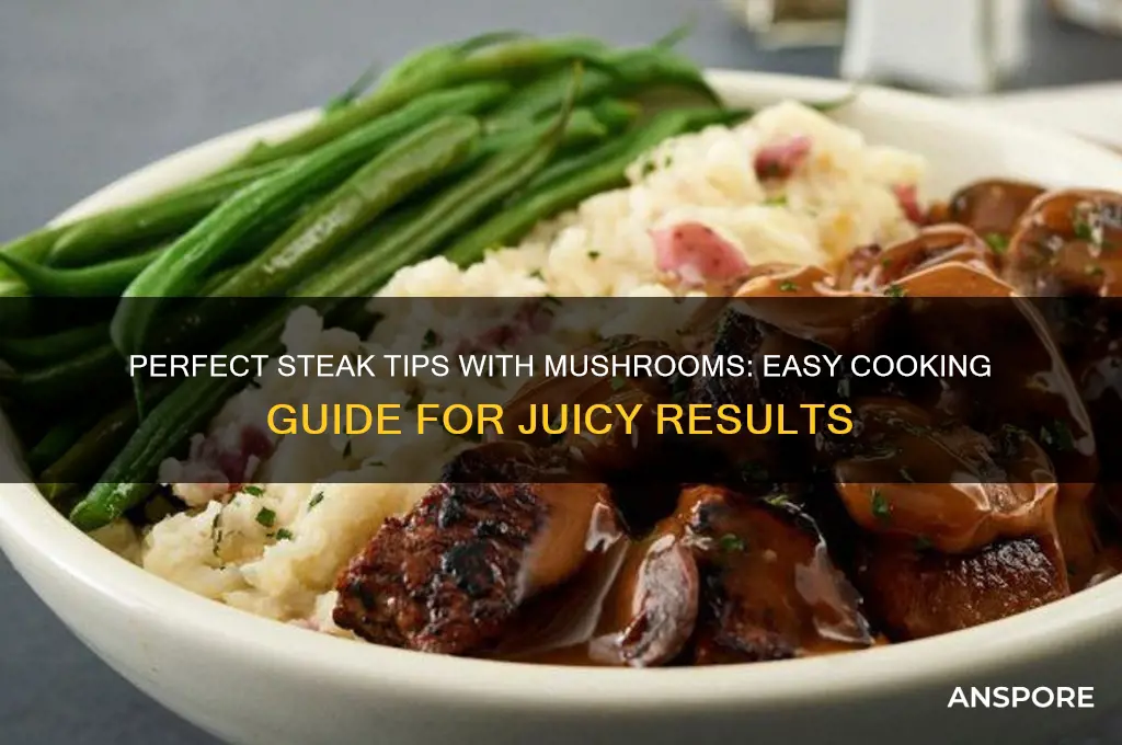 how to cook steak tips and mushrooms