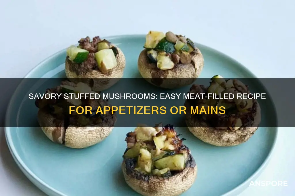 how to cook stuffed mushrooms with meat