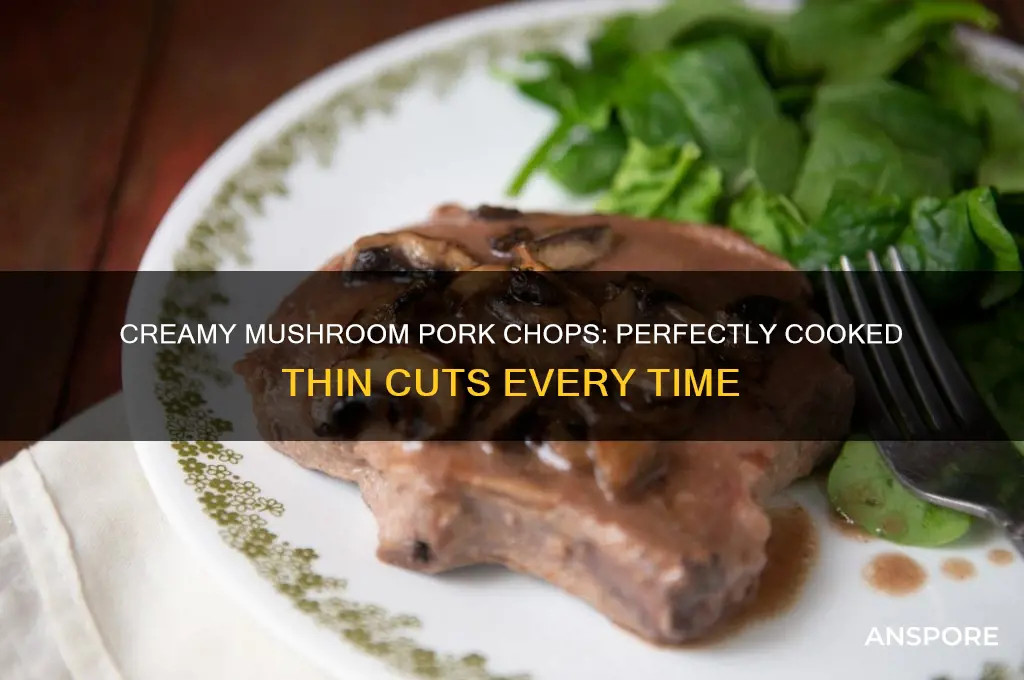 how to cook thin pork chops with cream of mushroom