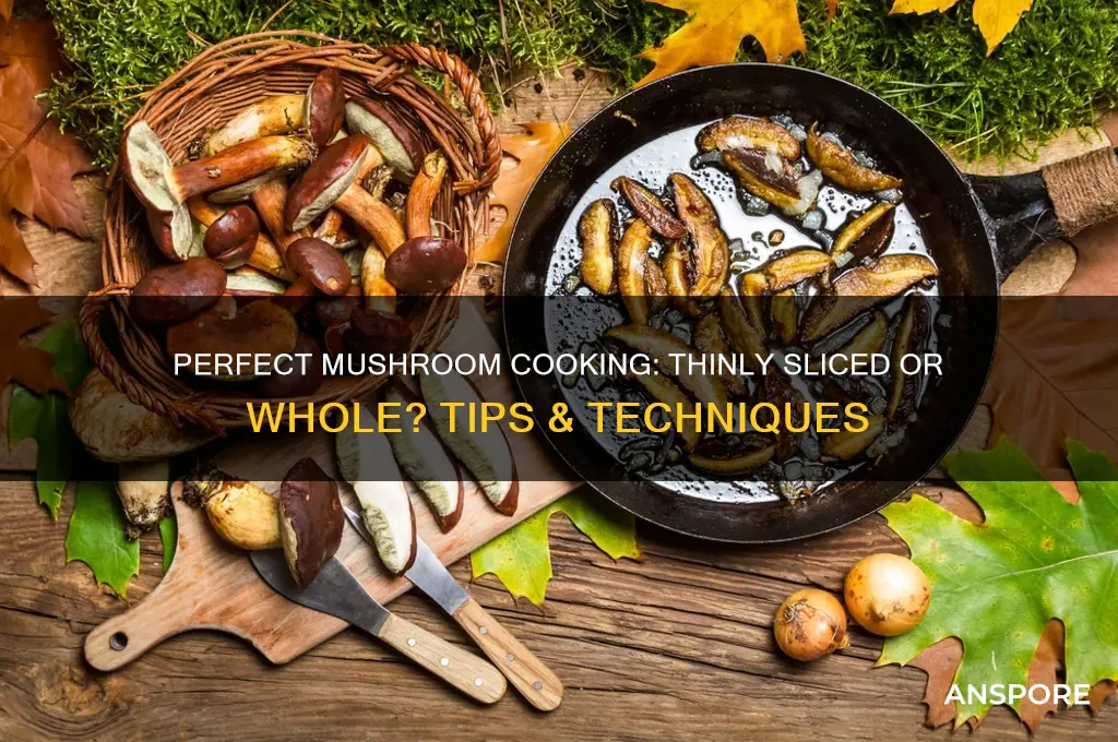 how to cook up mushrooms do i cut them thinnly