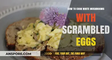 Fluffy Scrambled Eggs with Sautéed White Mushrooms: A Quick Breakfast Recipe