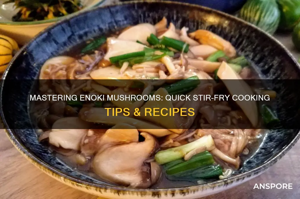 how to cook with enoki mushrooms stir fry