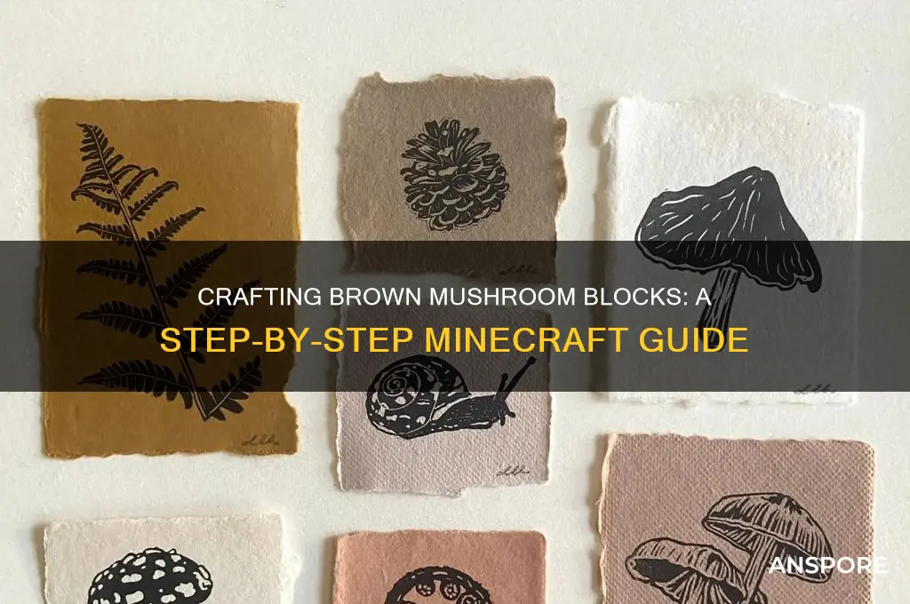 how to craft brown mushroom blocks