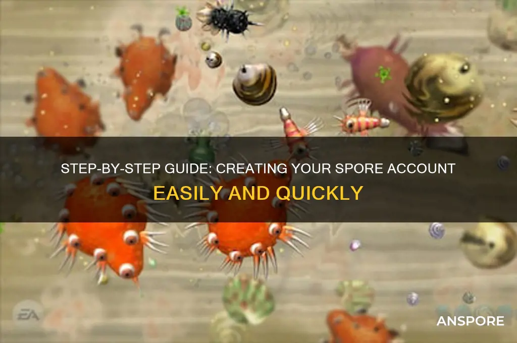 how to create a account on spore