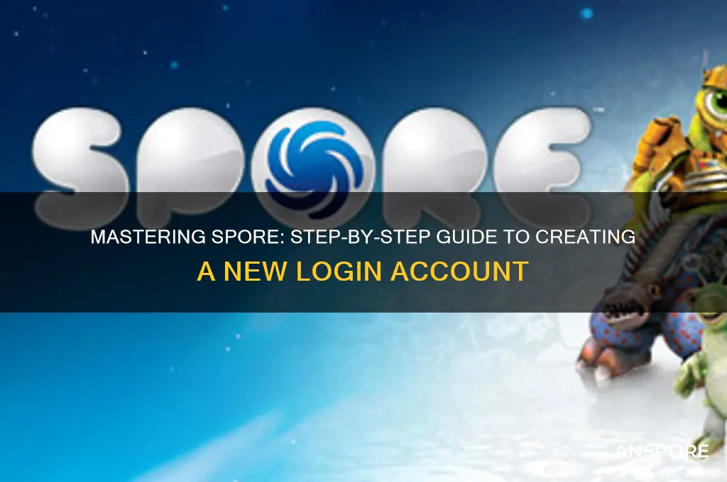 how to create a new login on spore