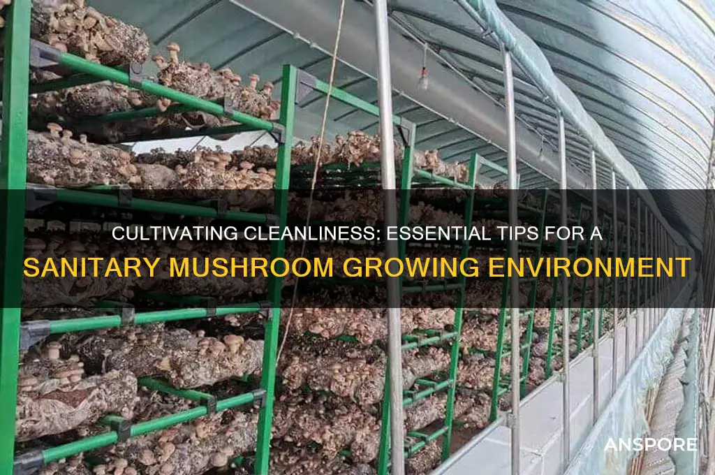 how to create a sanitary environment for mushrooms