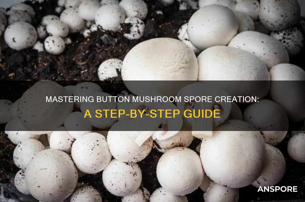 how to create button mushroom spores