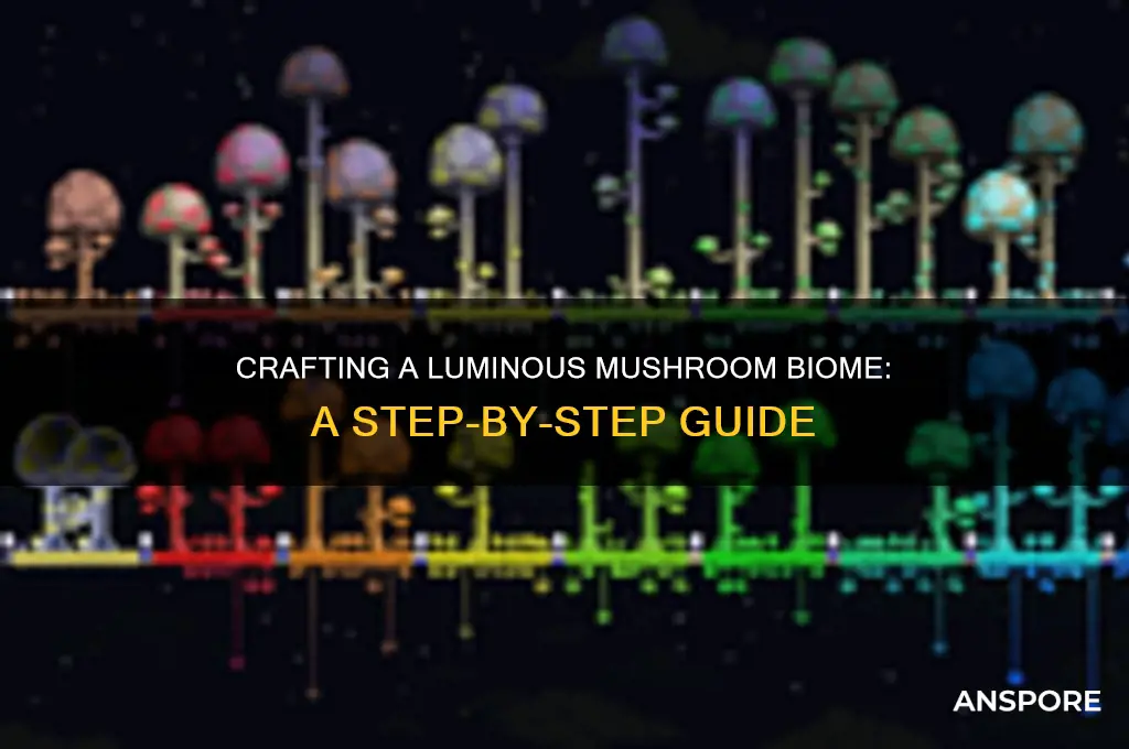 how to create glowing mushroom biome