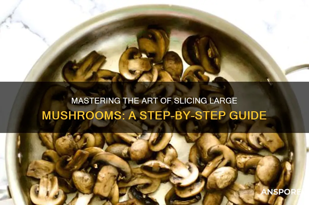 how to cut a big mushroom