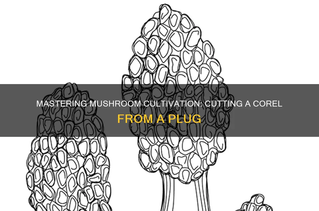 how to cut a mushroom corl off a plug