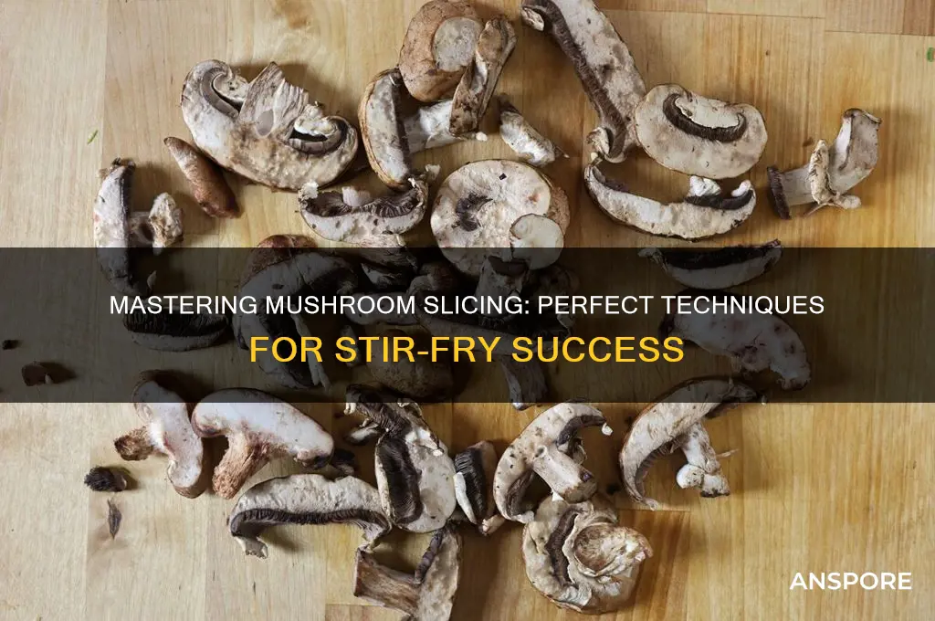 how to cut a mushroom for stir fry