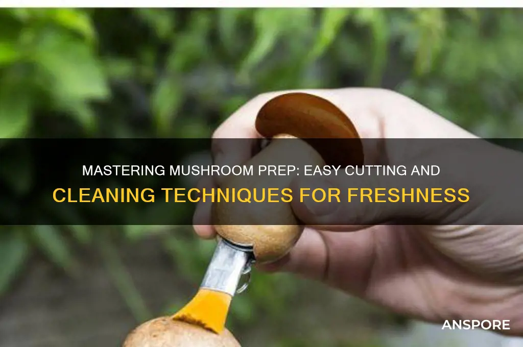 how to cut and clean mushrooms