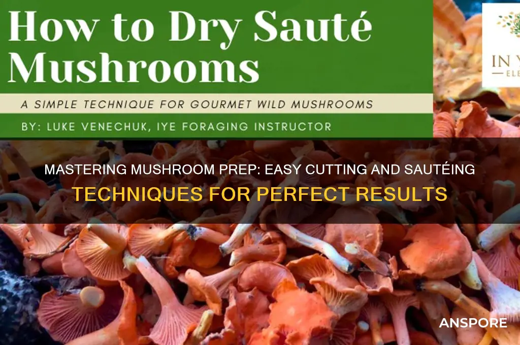 how to cut and saute mushrooms